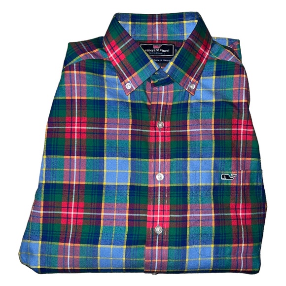 Vineyard Vines Performance Slim Tucker Shirt Mens Long Sleeve Button Down Small - Picture 11 of 12